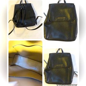 Michael Kors Leather Medium Backpack Black